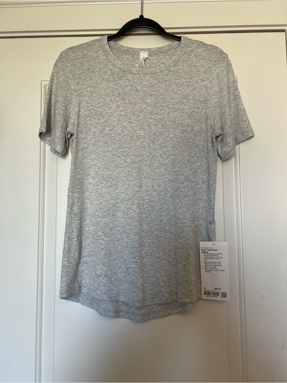 lululemon athletica Light Gray Short Sleeve Top with Tag